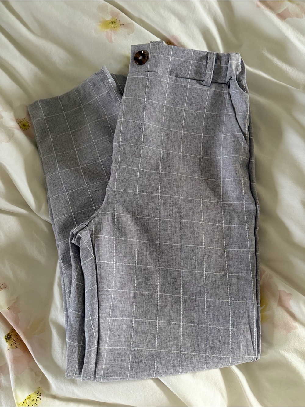 Boys SHEIN Gray Windowpane Dress Pants size 10 12